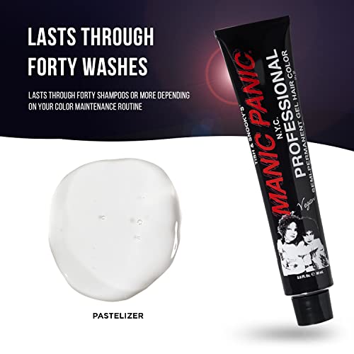 MANIC PANIC Professional Color Pro Pastelizer - Semi Permanent Gel Hair Dye - Lasts Through 40+ Washes - No Developer Required (3oz)