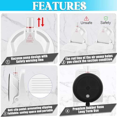 Foldable Shower Foot Rest for Shaving Legs|Reusable Foot Pedal with Strong Suction Force | Shower Step with Anti-Slip Pedal | Shower Stool for Pregnant Woman & Back Pain Suffers