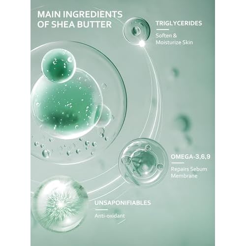 Shea Butter Body Lotion for Dry Skin, 25% Shea Butter Lotion with Vitamin E Moisturizer, Hydrating Nourishing Moisturizing Pump Body and Hand Cream, 10.15 Fl Oz (Package of 3)