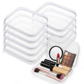 Dimore 9 Pack Medium Clear Hard Shell Zipper Case, 9.5x7x2 Inch Versatile PVC Organizer Box with Zipper, Multi-Purpose Storage Pouch for Makeup, Toiletries, Office Supplies, Chargers