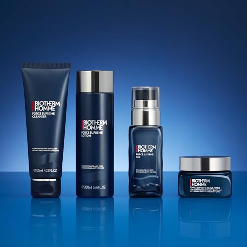 Biotherm Homme Force Supreme Black Mask, Recovering & Anti-Aging Night Mask for Men with Dark Cultivated Algae and Blue Algae, Plumps and Energizes the Skin, Smoothes Wrinkles Overnight, 1.7 Fl. Oz.