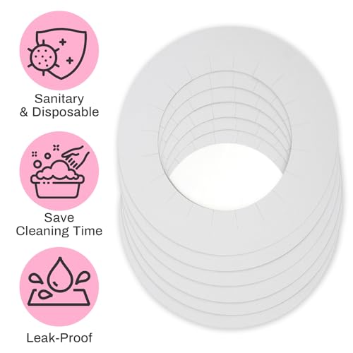 Wax Collars for Wax Pot - 50PCS Disposable Coated Paper Protective Clean Collar for 14oz Wax Warmer Melting Pot for Hair Removal Women Wax Bath Accessories Esthetician Professional Supplies