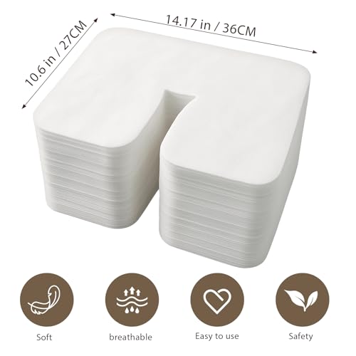 500 Piece Disposable Face Cradle Covers Luxurious Ultra Soft face cradle covers for massage table - Massage Tables & Massage Chairs