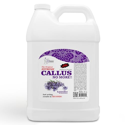 SPA REDI Callus Remover - Removes Toughest Calluses in Seconds and Smooths Dry Cracked Heels, Softens and Smooths Feet, Lavender & Rosemary - 128 Oz