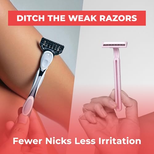 Tomboy 5-Blade Razor Refills, 4-Pack, Women's Precision Shave Cartridges with Moisture Strip