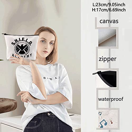 LEVLO Agent TV Show Cosmetic Make Up Bag Shield Fans Gift Shield Academy Shield Logo Makeup Zipper Pouch Bag For Women (Shield Academy)