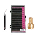 Eyelash Extensions C Curl 12mm Single Tray Mink Lash Of 1,000 Individual Eyelash Hairs With Eyelash Glue and Tweezer, Salon Eyelashes With Black Mink False Lashes