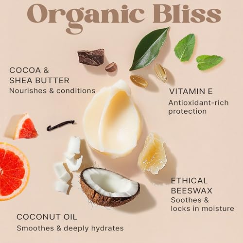 USDA Organic Lip Balm - USA Made with Natural Ingredients - 12-Pack (6 flavors) ? Beeswax, Coconut Oil, Vitamin E ? Moisturizing Chapstick for Dry, Cracked Lips ? Lip Care Gift Set