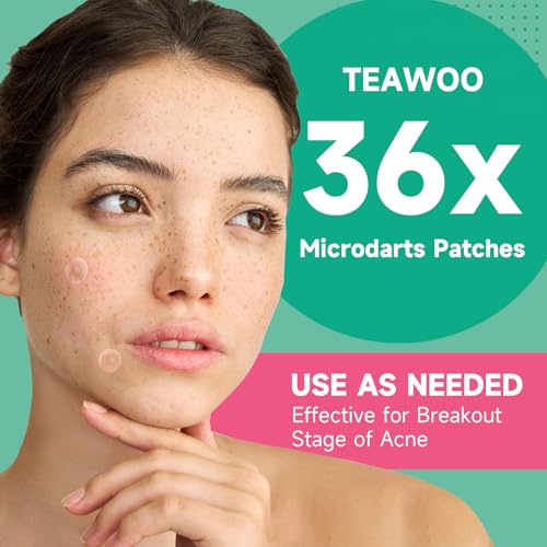36P Microdart Acne Patches, Hydrocolloid Pimple Patches with Salicylic Acid & Madecossoside, Microdart Zit Patches for Deep Blemishes & Early Stage Acne (Patented)