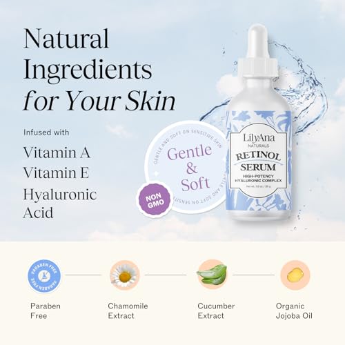 LilyAna Naturals Eye Cream 1.7oz and Retinol Serum 1oz Bundle
