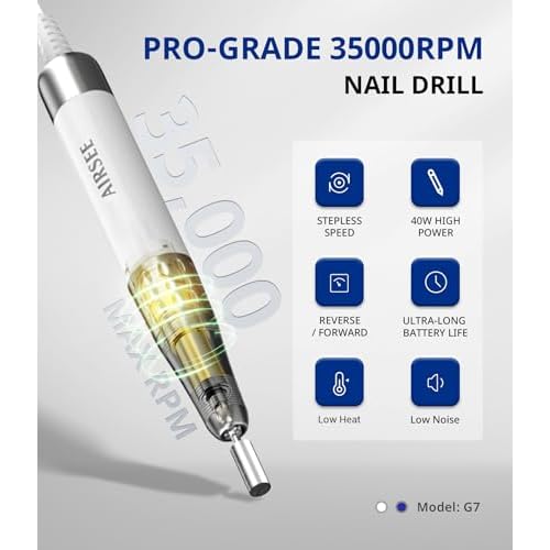 Nail Dust Collector, Cordless Dust Collector Nail Tech, Professional 1000PA Nail Fan Vent Dust Collector Extractor Dust Suction Machine for Acrylic Nails Polishing, Nail Salon&Home