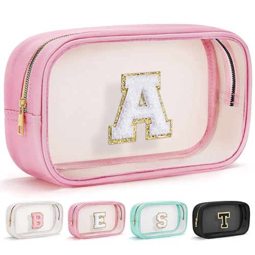 YOOLIFE Personalized Teen Girl Gifts Initial Cute Cosmetic Makeup Bag