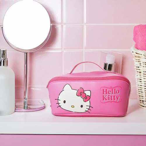 Hello Kitty Travel Makeup Bag Official License, Travel Cosmetic Bag, Sanrio Travel Pink Makeup Bag, VB701419L.NJ