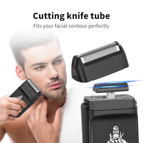 KEMEI KM-T366 Electric Foil Shaver for Men, Cordless Beard Trimmer with Pop-up Trimmer, Rechargeable Mens Razors for Shaving & Bald Head