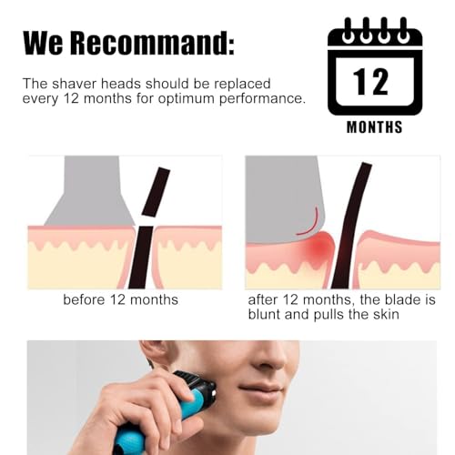 Series 8 Shaver Replacement Head Compatible with Braun Series 8 Replacement Blade, 83M for Braun S8 Replacement Head, Series 8 Wet&Dry Electric Razor Models 8340s 8350s 8370cc