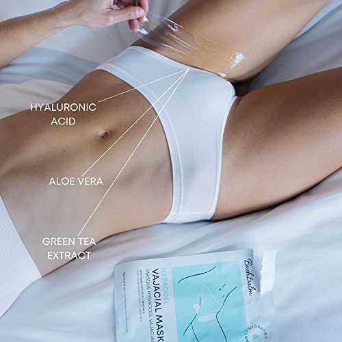 Bushbalm Hydrogel Vajacial Mask - Hydrating Mask with Hyaluronic Acid and Aloe Vera to Cool and Soothe Skin Post-Hair Removal, 1 Full Masks Set