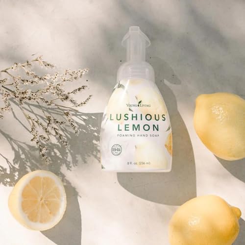 Young Living - Lushious Lemon Foaming Hand Soap 8 fl oz, 3-Pack | Citrusy-Scented Soft Hand Wash | Plant-Based Cleanser with Aloe & Gingko Biloba Moisturizing Formula