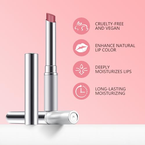 Pink Cherry Nude Tinted Honey Lip Balm, Sheer Hydrating Moisturizing Lipstick for All Skin Type, Natural Pink Cherry Lip Tint Balm Moisturizing Nourishing Lipstick Long Lasting Waterproof 02#