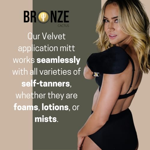 Tanning Application Mitt ? Non-Absorbent Fabric | Reusable, Fast Dry | Applies Self-Tan, Lotion, Mousse Evenly | Prevents Staining, Ideal for Face & Body