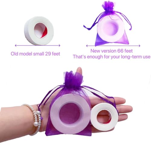 Makeup Tape, Beginner Facial Practice Makeup Tape, Eye Shadow Eyeliner Styling Tape, Eyelash Growth, Eyelash Extension Strap, Makeup Artist Essentials Makeup Tape, 66 Feet Length*2 Circles