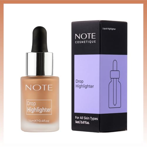 NOTE Drop Highlighter - Liquid Highlighter Makeup with Buildable Coverage - Lightweight, Creamy Formula and Radiant Finish - 02-0.47 oz.