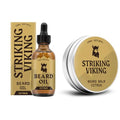 Striking Viking Pack of 2 Beard Oil and Beard Balm with Citrus Scent