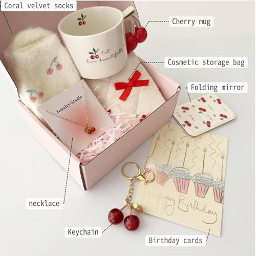 Best Friend Birthday Gifts.Birthday Gifts for Women,Girlfriend.Birthday Gifts for Bestie,teengirl,daughter,Cherry series gifts