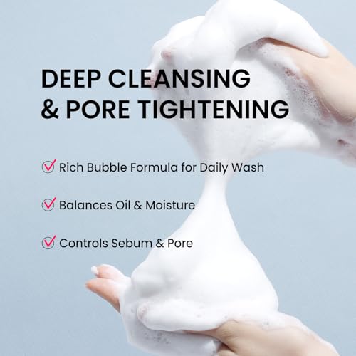The Skin House Pore Purifying Foaming Facial Cleanser ? Gentle Daily Cleanser with Tea Tree, Herbal Extracts | Deep Cleanse & Pore Care,Korean skincare | 120ml / 4.05 fl.oz