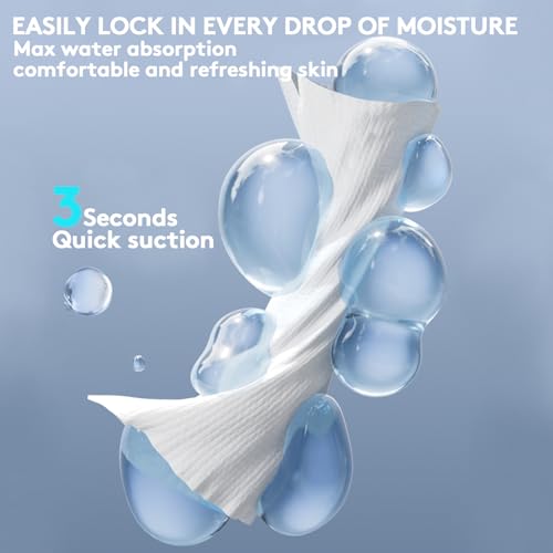 RGBB Clean Face Towels 10"¡¿12", Disposable, Ultra-Absorbent, Hypoallergenic & Soft Makeup Remover Dry Wipes, Pamper Your Face, Hygienic Towelettes, for All Skin Types£¨50 Count£©