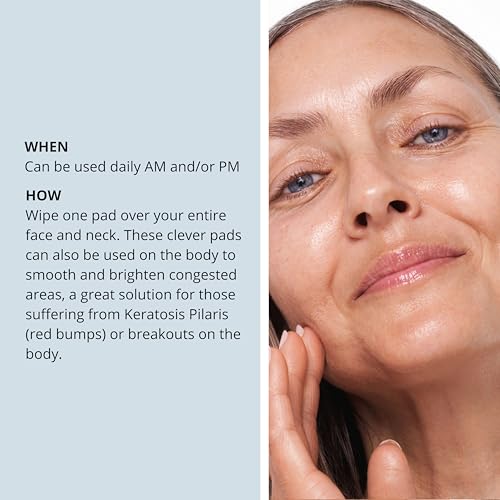 Nip + Fab - Glycolic Fix Daily Cleansing Pads - Glycolic Acid Exfoliating Pads - Daily Facial Cleanser - With Hyaluronic Acid and Blue Daisy - Biodegradable Skincare Pads - 60 Pads