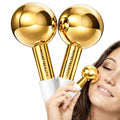 Stainless Steel Ice Globes for Facials (Gold), Durable Cryo Globes Instantly Reduce Puffiness, Tighten Pores and Sinus Relief, Facial Massages and Daily Beauty Routines