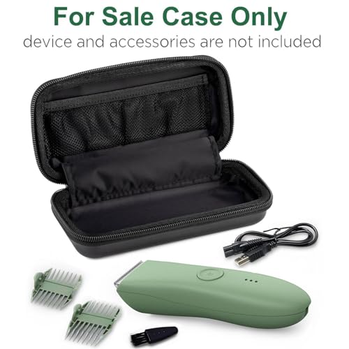 Trimmer Case, Razor Storage Bag Shaver Travel Hard EVA Box for Electric Trimmer and Accessories - Case Only (Black)