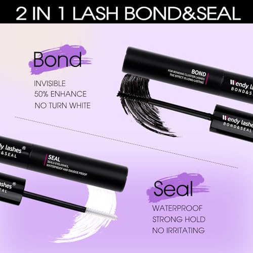 Lash Clusters Kit for Using at Home: Lightweight, DIY, Natural, Fluffy, Wispy, Waterproof, Anime, Manga, Cat Eye, C Curl, 12-16mm, 100P+200P, Wendy, RT318