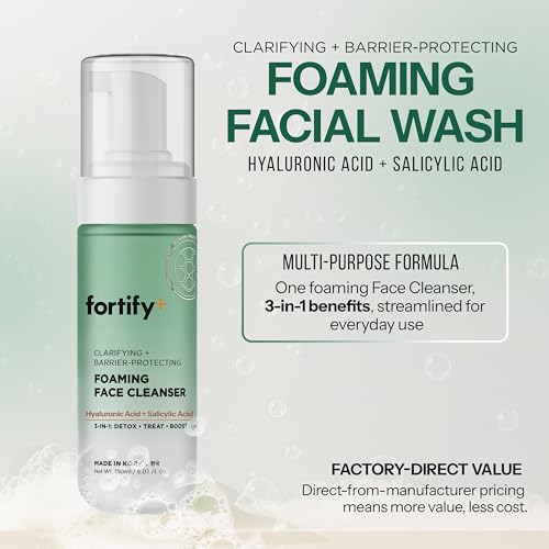 Facial Cleanser with Hyaluronic & Salicylic Acid ? 3-in-1: Detox, Treat, Boost ? Foaming Face Wash For Oily & Acne-Prone Skin ? Dermatologist Tested, ? Clean Beauty ? 5.07 Fl Oz