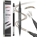 Eyebrow Pen - Eyebrow Pencil, Brow Pencil 2-in-1 Dual-Ended Microblading Eyebrow Pen with Micro-Fork-Tip and Precise Brush-Tip Create Natural Hair-Like Brows, Last All-Day, Dark Brown