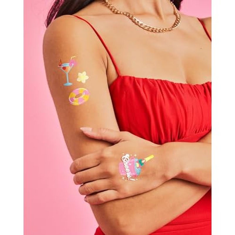 xo, Fetti Bachelorette Party Summer Party Temporary Tattoos - 50 Foil Styles | Pool Party Bach Decoration, Bridesmaid Favor, Bride to Be Gift, Bridal Shower Supplies, Engagement Accessory, Maid of Hon