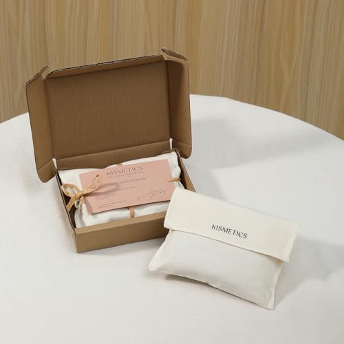 Weighted Eye Pillow for Relaxation, Sleeping, Yoga, SPA and Travelling, 100% Natural Clear Quartz,Cooling Eye Pillow, Reusable and Good Relaxation Gift for Women
