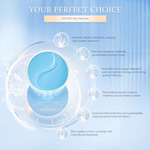 Under Eye Patches Masks - for Dark Circles, Puffy Eyes, Fine Lines, Wrinkles, Eye Bags Treatment with Collagen and Hyaluronic Acid, Moisturizing and Hydrating (60 Pcs)