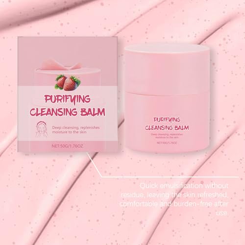 Strawberry Cleansing Makeup Remover, Gentle Makeup Removal, Removes Stubborn Makeup, Easy To Clean Without Greasy, Comfortable And Not Tight Skin. Refreshing Texture Is Easy To Clean.