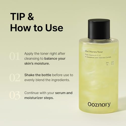 Vita 3 Aurora Toner with Vitamin ACE and Triple Centella and Sea Buckthorn Water for Radiant Glow & Extra Hydration | Korean Skin Care | 6.76 fl.oz 200ml