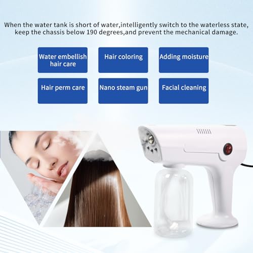 Handheld Nano Steam Gun, Electric Sanitizing Sprayer, White
