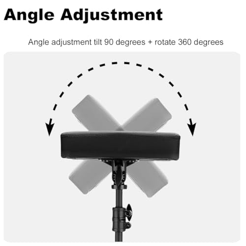 Tattoo Armrest Stand with Tray & Tripod Base ? Tattoo Arm Leg Rest Stand Adjustable Height & Angle, Portable Leather Support for Tattoo Artists, Studios & Mobile Work