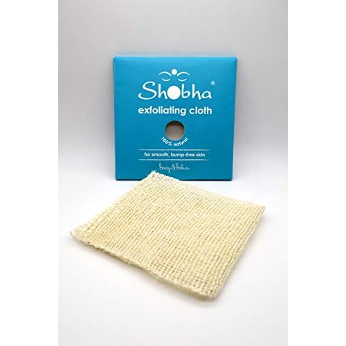 Shobha Exfoliating Cloth ? Reusable Natural Body Scrubber ? Remove Dead Skin and Prevent Ingrown Hairs ? Washcloth Suitable for Sensitive Body and Bikini Areas ? Shower Loofah Alternative