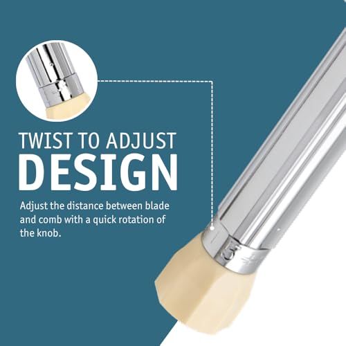 MERKUR Progress 500 Adjustable Double Edge Safety Razor - Standard Handle Adjustable Razor With Dial Made in Germany Plastic-Free Closed Comb Straight Bar