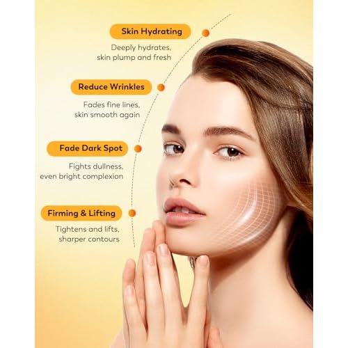 HANYWIL 20% Super Vitamin C Serum for Mature Skin 30-70 Women, Dark Spot Remover with Hyaluronic Acid & Active Lock Tech, Hydrating Total Package Serum for Wrinkles & Firming, Even Skin Tone, 1.7fl oz