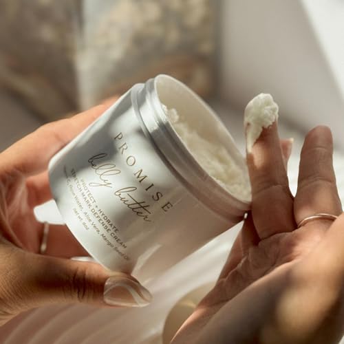 Promise Stretch Mark Prevention Belly Butter, Stretch Mark Cream for Pregnancy, Deeply Hydrating, Vegan, With Vitamin C, Shea Butter, 6 oz, Made in the USA, Ultra-Clean Skincare