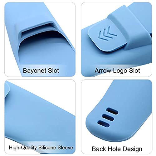 LinMei 2 Pack Silicone Razor Travel Case, Blue+Black, Compatible with Gillette, Parker, Merkur Razor