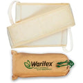 Waritex Natural Egyptian Loofah Back Scrubber for Shower, Extra-Long Exfoliating Strap Made with Natural Egyptian Loofah Fibers, Deep Cleaning Body Sponge for Men and Women ? Soft Cotton Handles