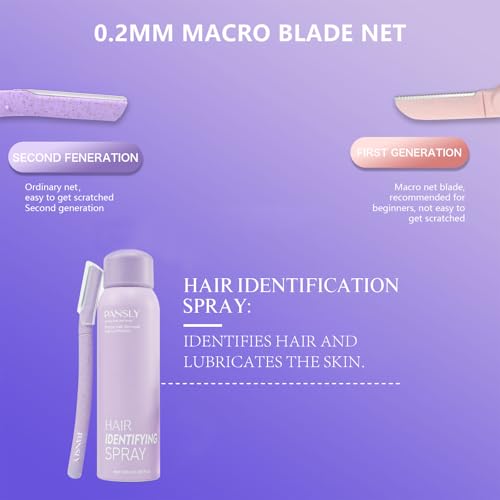 Newly upgraded 2025 Hair Identifying Spray Kit, Moisturizing&Smoothing skin &Hair Reducing Skin Care Dermaplaner Spray Set for Women Men 100ML