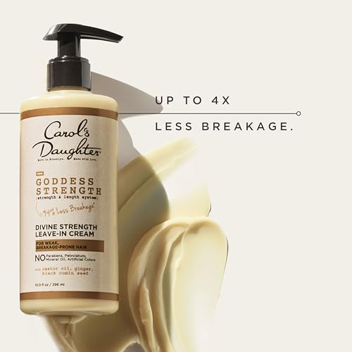 Carol's Daughter Goddess Strength Leave In Conditioner Cream,10 Fl Oz - Strengthening and Moisturizing for Wavy,Curly Hair,(Pack of 2)